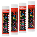 MAUI MIKE'S Best Tasting Lip Balm STRAWBERRY (4 PACK) Contains Aloe Vera,Vitamin E and Beeswax. Glides on Smooth Like the Perfect Wave. Great for Chapped Lips. Non Waxy.