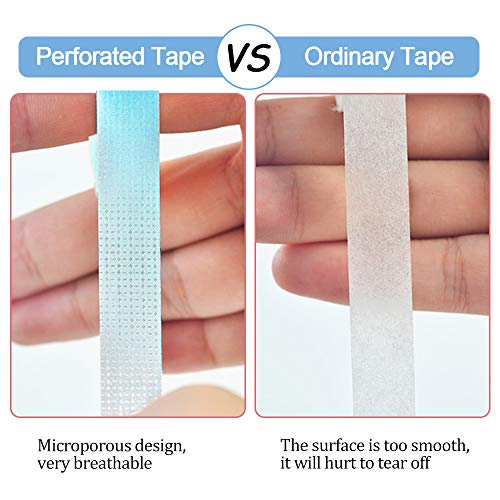 6 Rolls Eyelash Extension Tape EBANKU Adhesive Breathable Blue Lash Tape Micropore Fabric Under Eye Tape for Eyelash Extension Supply 10 Yard Each Roll (Blue)