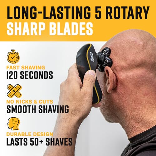 Replacement Shaver Head, Universal Rotary Wet & Dry 5-Blade Head for Coarse Hair, Skull, Face, Body, Arms, Legs, Back, Chest, 1 Unit, The Cut Buddy