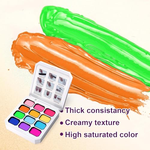 Gradient Painting Gel Set, 24 Bright Pink Blue Colors Ombre Gel Nail Polish for Pigment Pat Nail Gel Kit, Silky Texture, French Manicure DIY Nail Art, No-wipe Soak of UV