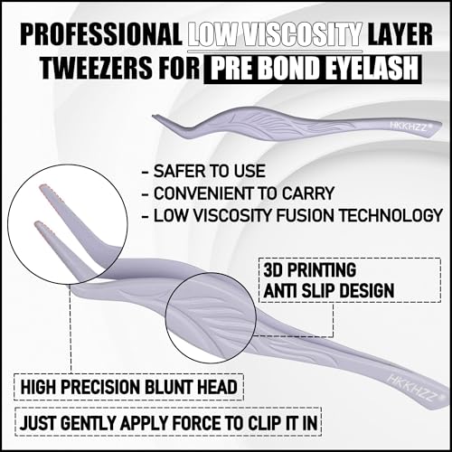 Self Adhesive Eyelashes No Glue Lash Clusters, HKKHZZ Press-on Lashes 10/12/14/16mm Individual Lash Extension Kit with Lash Tweezers, Self-adhesive False Eyelashes Natural DIY Eyelash Extension Kit