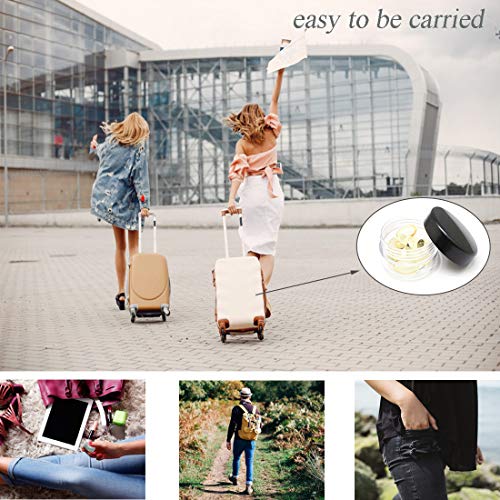 ZEJIA 5 Gram Sample Containers with Lids, 200PCS Mini Makeup Containers, Empty Plastic Travel Cosmetic Containers with Labels