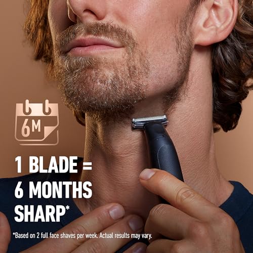 King C. Gillette All-in-One Styler Beard Trimmer Razor Refill with 4-Directional Metal Razor Blades, 1 Cartridge (Pack of 2)