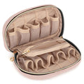 LUXJA Essential Oil Organizer -Holds 10 Bottles (5ml-15ml, Also Fits Roller Bottles), Travel Case for Essential Oils with Zipper Pockets (Bag Only),Pale Rose