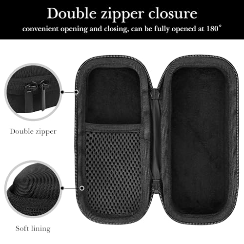 Linkidea Electric Shaver Travel Case for Women, Compatible with OLOV, Risina TC-017, MANSPOT HCW003A Body Hair Trimmer, Hard Shell Carrying Bag (Black)