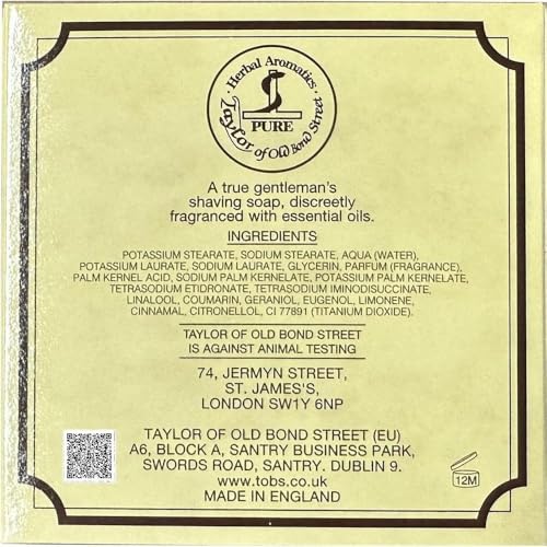 Taylor of Old Bond Street Sandalwood Shaving Soap in a Wooden Bowl, 3.5 oz.