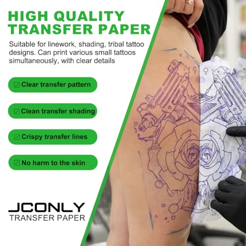 3MM Fake Skin with Transfer Paper - Jconly 35pcs Fake Skin Transfer Paper Kit,5Pcs Tattoo Thick Practice Skin with 30Pcs Tattoo Paper Stencil Paper