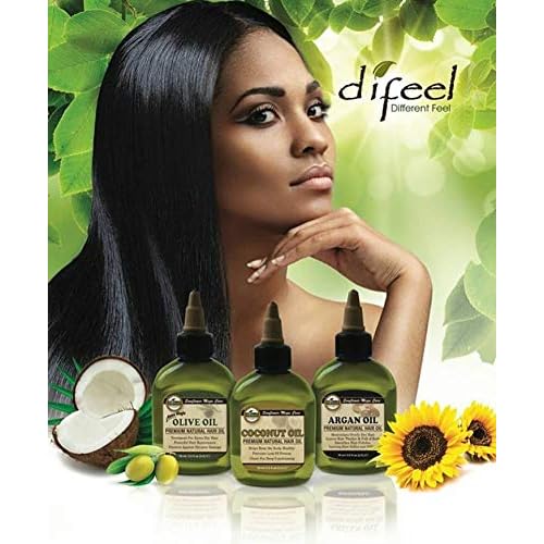 Difeel Premium Natural Hair Oil - Coconut Oil 7.1 oz. - Deluxe 2-PC Gift Set