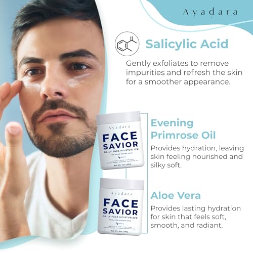 Acne Facial Moisturizer, 2 fl oz, Advanced Oil Control Face Moisturizer for Oily Skin, Hydrating Acne Cream & Anti Acne Moisturizer for Face, Powerful Skin Care Regimen for Men & Women