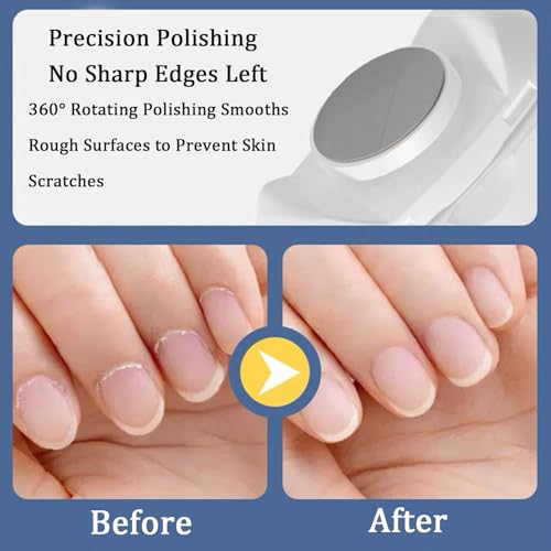 Electric Nail Clipper, Automatic Electric Nail Clipper, Portable 3 in 1 Electric Nail Clippers with LED Light & 3 Speeds