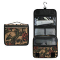ALAZA Skull With Rose Vintage Travel Toiletry Bag Hanging Multifunction Cosmetic Case Portable Makeup Pouch Organizer with Hook