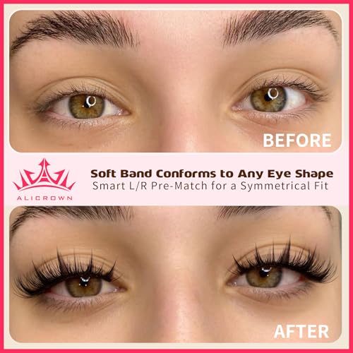 Manga Lash Clusters Kit Anime Short Eyelash Extensions Kit Left & Right Lash Extensions Doll Eyelashes Spiky Eyelash Clusters C Curly Wispy Individual Lashes Fairy Cluster Lashes by ALICROWN