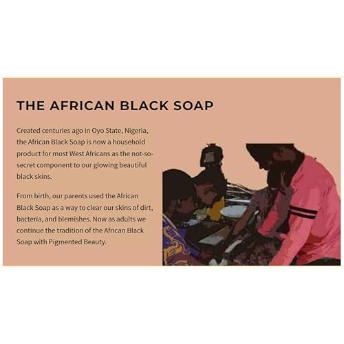 African Black Soap 16.9oz - Cleansing and Beautifying Wash with Lavender and Lemon Oil for All Skin Types