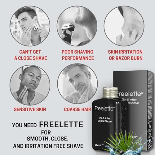 Pre Electric Shave After Shave Lotion Cream - Best For Close Shave - Smooth Irritation-Free Shaving - Shooting and Moisturising Formula Balm. Freelette (Original)