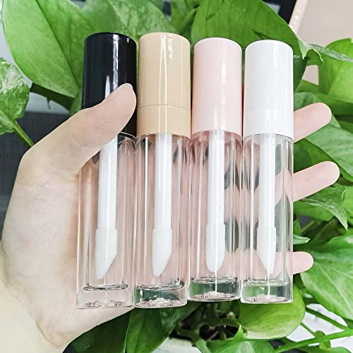 COSIDEA 30pcs White Empty 8ml 0.27oz PETG Lip Gloss Tubes with Big Doe Foot Wand£¬Lipgloss Containers£¬Concealer Tube Packing Container Bulk Wholesale
