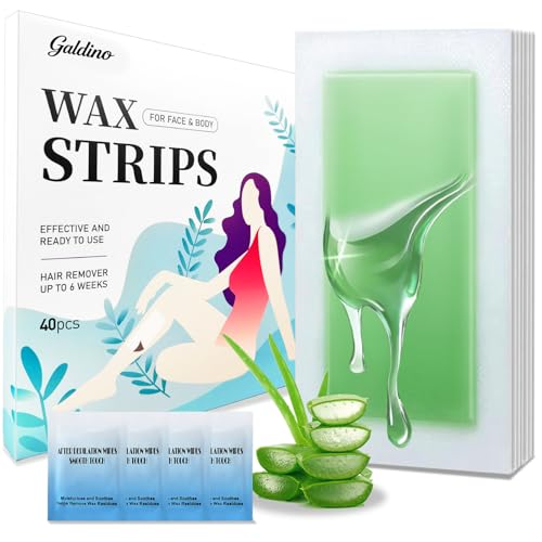 Wax Strips, 40 Pcs Wax Strips For Face & Body, Waxing Strips For Hair Removal At Home For Facial, Arms, Legs, Underarms, Bikini, Back, Women And Men (40*Big)