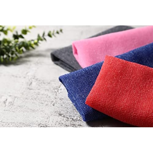 Extra Rough, Exfoliating Washcloth [Made in Japan] Exfoliating Towel Special Texture Makes Fluffy Foam Lather, Back Scrubber, Dead Skin Cell Remover [Loofah for Women and Men] (Blue)