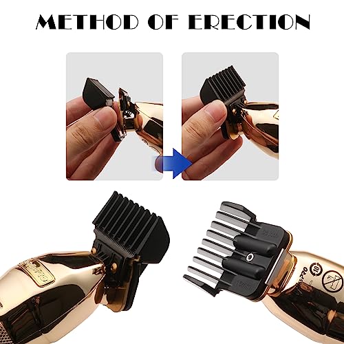 8 Pcs Trimmer Guards Fits for BaBylissPRO Barberology FX787 & FX726 Trimmer, Replacement Guards Set with Metal Spring Clip - From 1/32-5/4 inch