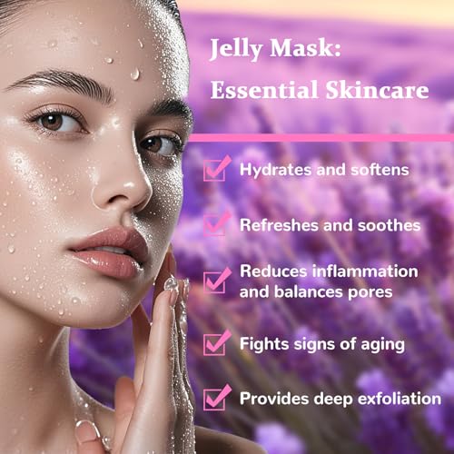 Hydro Jelly Masks for Facials, Jelly Mask Powder, Esthemax Hydro Jelly Mask, Moisturizing& Hydrating 23 Fl Oz (Lavender)