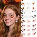 Halloween Glitter Freckles,8 Pcs Waterproof Makeup Patches Shimmer Freckle Set Temporary Tattoos for Women Parties,Cosplay,Daily Use