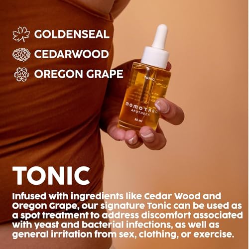 Momotaro Apotheca Tonic Bath + Body Oil Concentrate and spot treatment - For Discomfort from BV & Yeast Infection Support, Razor Burn, & Ingrown Hairs with soothing Jojoba oil base - 55 ml | 1.9 fl oz