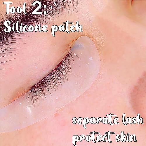 Silicone Under Eye Patch for Lash Lift Self Sticky Eyelash Perm Shield Cover 2 Type Soft Eye Pads Separate Lashes Protect Eyelids Eyelash Extension Patches Avoid Glue/Perming Lotion-100 Applications