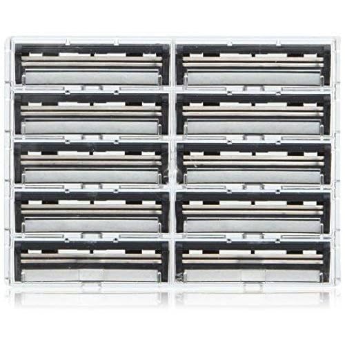 Taconic Shave 100 Twin Blade Razor Cartridges With Lubricating Strip - Compatible With All Gillette Trac 2 , G2, G II, Contour, Vector And Gillette Atra Razor Handles - Made In The Usa
