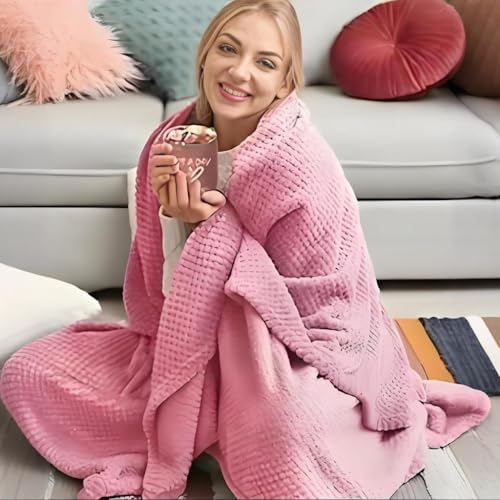 12 Pcs Birthday Gifts for Women, Self Care Gifts, Unique Relaxing Spa Gift Basket with Luxury Flannel Blanket, Get Well Soon Gifts for Women, Mom, Friends, Sister, Wife, Mother's Day,Valentine's Day