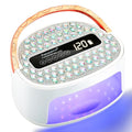 UV LED Nail Lamp, Rechargeable Cordless Nail Dryer for Gel Polish, UV Nail Light with 45 Beads and Handle, Professional Quick Dry Curing Lamp with 4 Timers Setting for Salon and Home