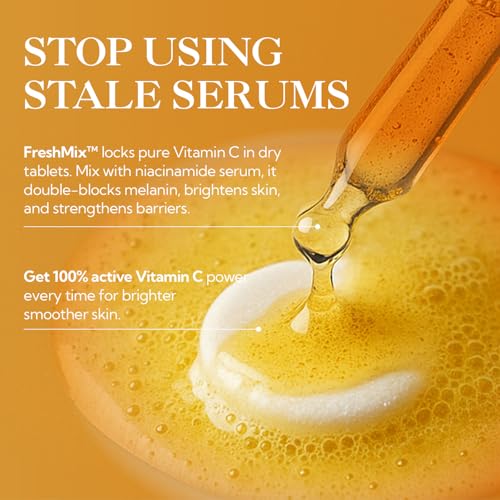 LANBENA Revolutionary Vitamin C Serum for Face, Illuminating Fcae Serum With Niacinamide, Brightening Anti-Aging Essence for Sensitive Skin, Non-Greasy, Reduces Dark Spots & Wrinkles (1.05 Oz)