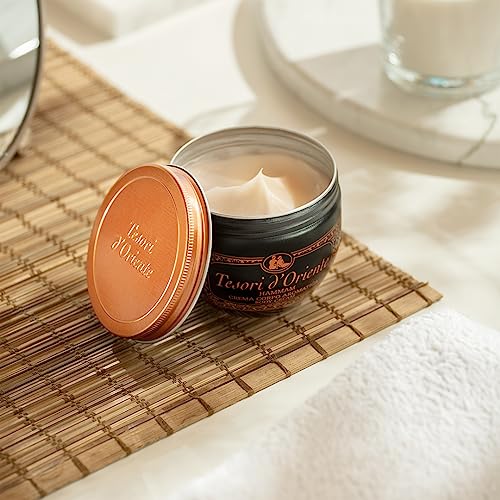 Tesori d'Oriente Body Cream for Women, Moisturizing Body Creme Womens, Essential Ingredients for Body & Skin Care with Argan Oil & Orange Blossom Fragrance-10.1 fl oz [Made in Italy]-(Hammam)