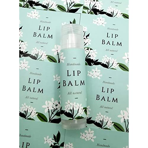 Homemade Skincare Products Adhesive Labels Stickers for Lip Balm Handcream Candle Container Tubes 20pcs (Lip Balm - Aqueduct Floral)
