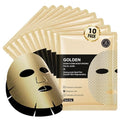 10 Packs Golden Honeycomb Moisturizing Facial Mask, Deep Hyrating Spa Masks with Honeycomb Design for All Skin Types, Gift for Wife' Birthady Party, Girl's Night, Enjoy Skincare Life