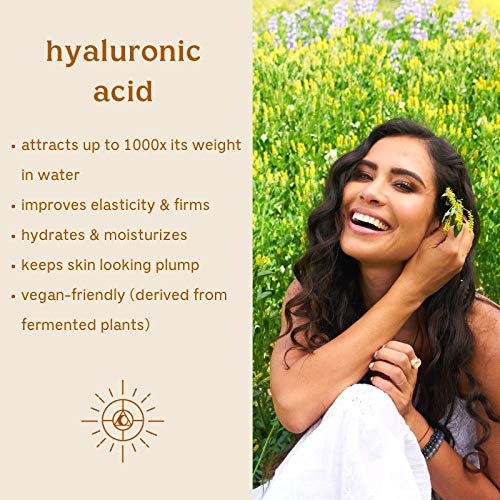 Plant-Based Anti-Aging Vitamin C Serum ? Hydrating, Firming & Soothing Facial Serum ? Hyaluronic Acid, Asc2P & Botanicals ? Solluna by Kimberly Snyder (1oz) Vegan, Cruelty-Free, Non-Toxic & Non-GMO