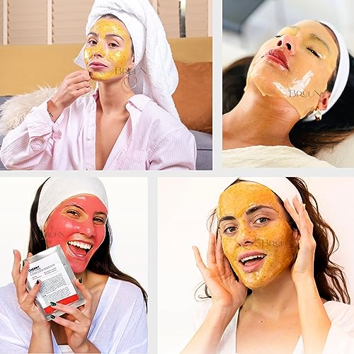 BR?UN Jelly Mask Bundle of 24 Different Treatment Flavors - Spa Set of Rubber Peel off 30 Masks for Teenagers, Men and Women