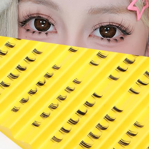 Bottom Lash Clusters DIY Lash Extension Lower Individual Lashes 120Pcs Wispy Natural Look Lower Eyelash Clusters 6MM Individual Cluster Lashes Manga Bottom Cluster Lashes By MUQIU37 (MQ208)