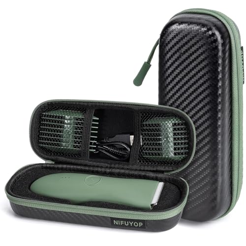 Case for Meridian Shaver, Electric Razor Travel Box for Meridian Trimmer Accessories with Shockproof Foam, Waterproof Storage Bag for MANSPOT Groin Hair Trimmer without Dock, Black