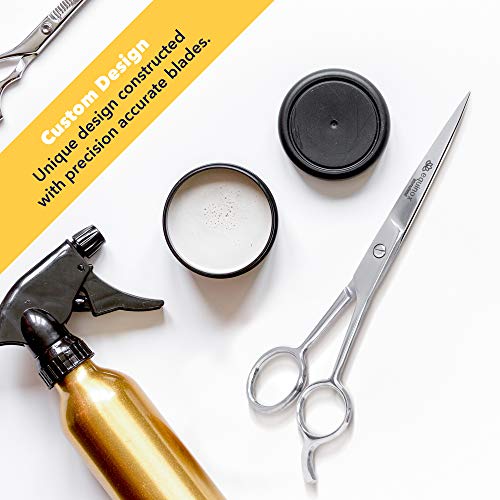 Equinox Professional Straight Edge Razor with 100 Single Derby Straight Razor Blades and Professional Hair Cutting Scissors