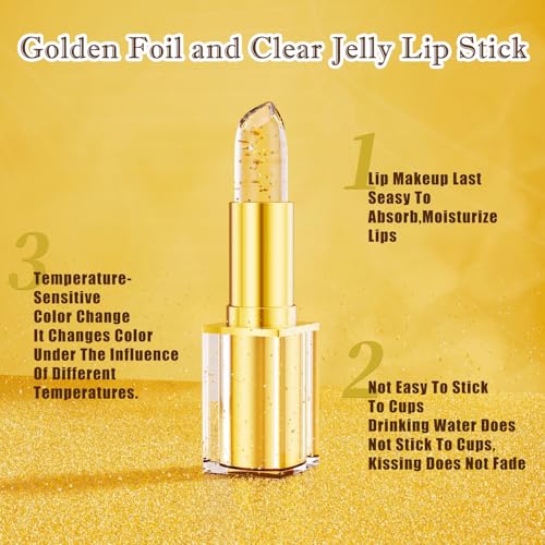 Color Changing Lipstick, PH Lipstick Color Changing, PH Adjusting Lip stick, Clear Lip stick That Changes Color, Long Lasting Moisturizing Tinted Lip Balm, Non-Sticky Formula, Bridesmaid Gifts (1pcs)
