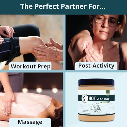 Zatural Hot Cream Relaxing Muscle Rub Gel Sweat Body Wrap Cream Skin Tightening Lotion Workout Enhancer Tighting Warming Massage Slimming, Sweat Gel (8 oz)