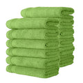 Classic Turkish Towels CTT - Premium Washcloths 12 Pack Set, 100% Turkish Cotton, Highly Absorbent & Quick Dry, Face Towels Wash Cloths for Hotel, Spa & Gym | 12"x12" (Green)