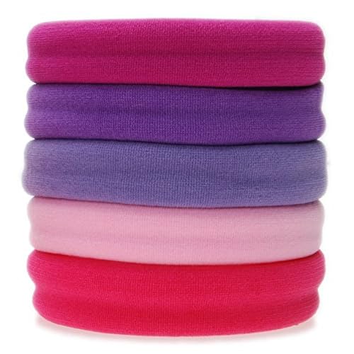 L. Erickson Sport Pony, Pink/Purple Multi, Set of Five - Exceptionally Secure with Gentle Hold