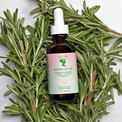 Camille Rose Rosemary Oil Strengthening Hair + Scalp Drops ? Castor, Peppermint & Tea Tree Oil Blend for Strength & Resilience, Dry Scalp Treatment, Split Ends, 1.9 Fl Oz