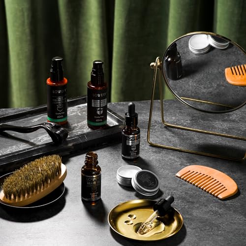 Gifts for Men Beard Grooming Kit, Holiday Gift Beard Kit Set with Beard Oil, Balm, Wash, Brush, Comb & More, Mens Gifts for Him, Dad, Birthday, Boyfriend, Husband, Man