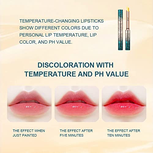 O'CHEAL Color-changing Lip Balm Waterproof Long Lasting Lip Makeup Gloss Lip Balm Long Lasting Moisturizing Lipstick (Pack of 3