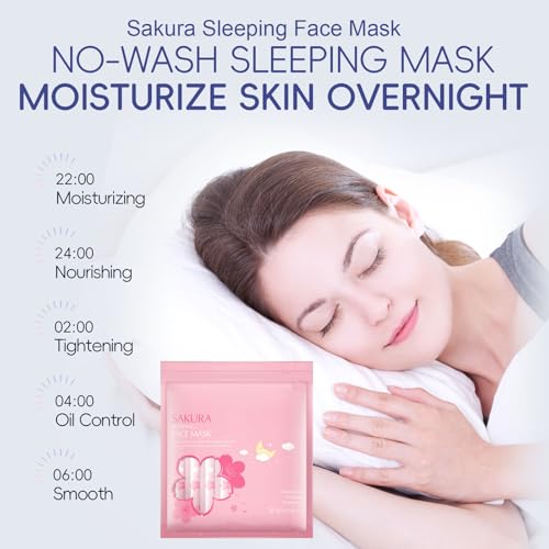 INSEEK Sakura Skin Care Set for Teen Girls Women, Hydration Skincare Gift Set, Deeply Cleanse Pores, Long-Lasting Moisturizing, Improve Dull Skin, Reduce Wrinkles & Fine Lines, Restore Elasticity