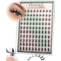Self Adhesive Lash Clusters Manga Wispy Self Adhesive Eyelashes Invisible Band Anime Eyelash Clusters Spikes Pre Glued Spiky Individuals Lashes Extension Natural 10-16mm No Glue Needed Doll Lashes