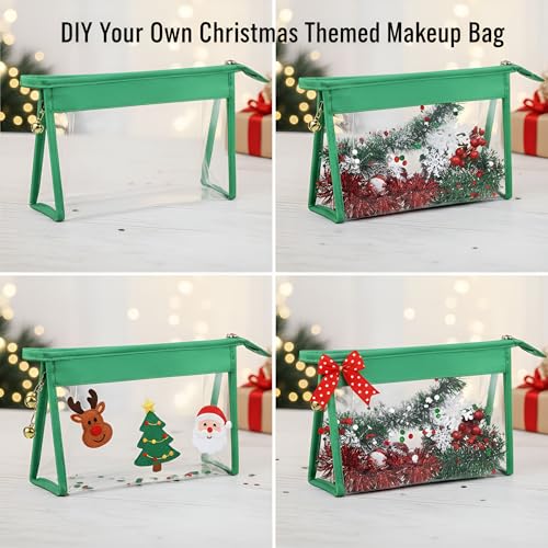 Chunful 10 Pack Clear Makeup Bags Bulk, TSA Approved Toiletry Bag, Clear Cosmetic Toiletries Pouch with Zipper, PVC Waterproof Cosmetic Pouch for Women and Men