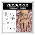 Waterproof Temporary Tattoos: 2-Sheet Tattoo Kit with Realistic Body Stickers, Semi-Permanent Tattoos for Adults Lasting 7-15 Days ? Safe for Men & Women, Butterfly & Heart Pattern