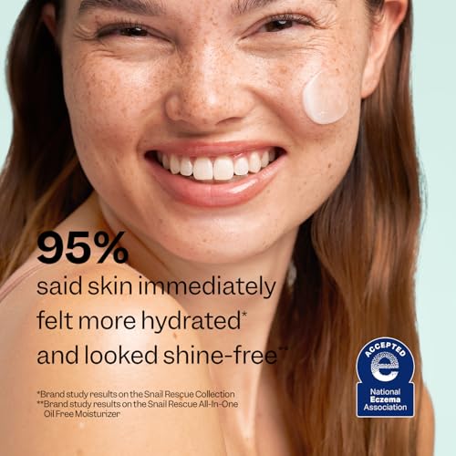 Peach Slices - Snail Rescue All-in-One Oil Free Moisturizer (2.82 oz) - 95% Snail Mucin Concentrate - Weightless - Birch Juice, Hyaluronic Acid & Cica - Vegan, Cruelty Free, Korean Skin Care & Beauty